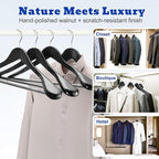 HOUSE DAY High-Grade Suit Hangers, Wide Shoulder Wooden Hangers - Image 7