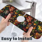 Mushroom Forest Butterfly Kitchen Sink Splash Guard Faucet Mat 1 Pcs, Absorbent - Image 6