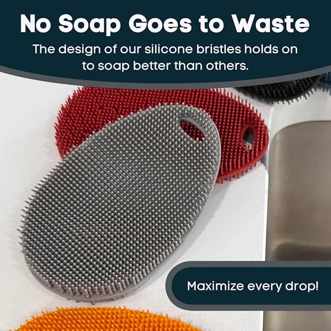 Silicone Sponge Dish Scrubber - Image 4