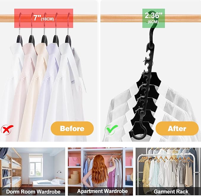 24-Pack-Closet-Organizers-and-Storage, Closet-Organizer-Hangers 5 Holes - Image 7