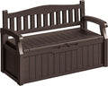 Homall 75 Gallon Outdoor Storage Benches Lockable Deck Box with Waterproof and UV Resistant, Waterproof Storage Box for Patio Furniture, Tools, Cushions (Brown) by Homall