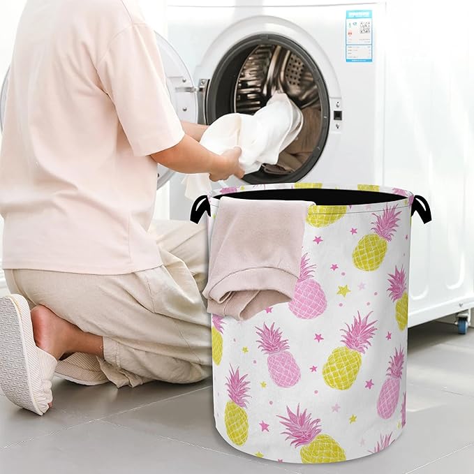 Pineapple Tropical Laundry Hamper, Dirty Clothes Laundry Basket - Image 7