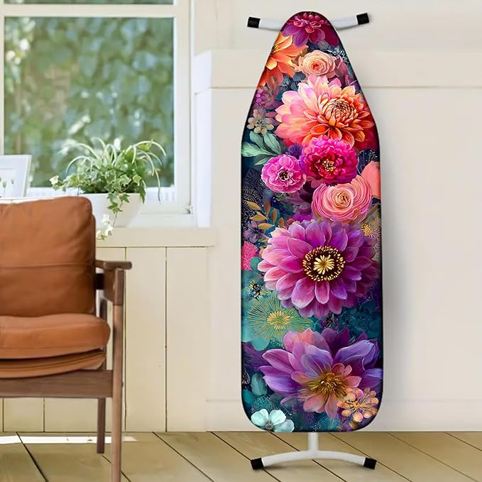 Nuxovilar Colorful Floral Pattern Ironing Board Cover, 15×54 inch, Fits Most - Image 2