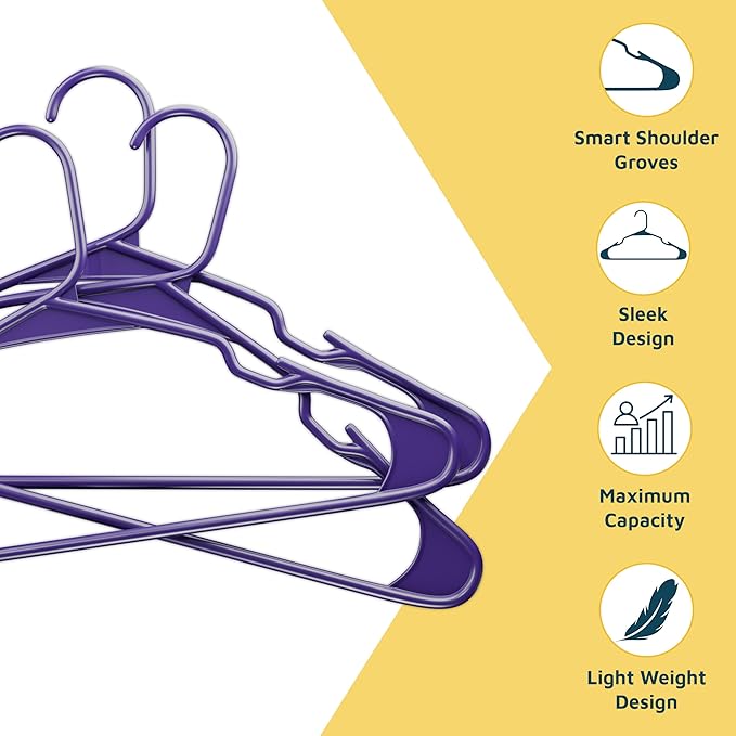 Plastic Clothes Hangers – Heavy Duty Hanger Set, - Image 4