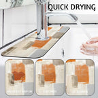MCALK Orange Kitchen Sink Faucet Mat Splash Guard, Absorbent Quick-Dry Kitchen - Image 2