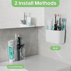 Toothbrush Holder for Bathroom Countertop and Wall - Image 5