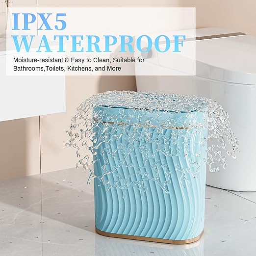 Bathroom Small Trash Can with Automatic Touchless Lid, 2.6 Gallon Smart Garbage - Image 5