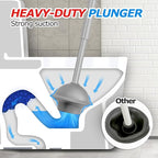 2Pack 2 in 1 Toilet Brush and Plunger Set, Extended Handle Plunger，Toilet Bowl - Image 3