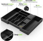 Bamboo Kitchen Drawer Organizer, Expandable Silverware Organizer - Image 8