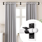 Antimbee 12-Pack Self Adhesive Rod Brackets, No Drill Needed Curtain Rod Holders - Image 3