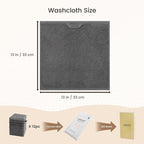 SEMAXE 100% Cotton Washcloths 12-Pack, 13 × 13 Inch Soft Luxury Face Towels – - Image 2