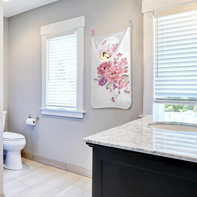 Hanging Laundry Hamper Floral - Image 7