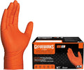 GLOVEWORKS 8 Mil Orange Nitrile Disposable Gloves Heavy Duty Industrial RDT by GLOVEWORKS