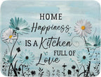 Blue Daisy Dish Drying Mat 18x24 Inch Love Kitchen Absorbent Microfiber by Giwawa