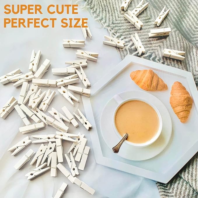 Clothes Pins Mini Clothespins White - Image 9