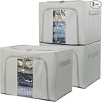 36L Clothes Storage Bins with Metal Frame, Foldable Oxford Fabric Clothes by Fordonral