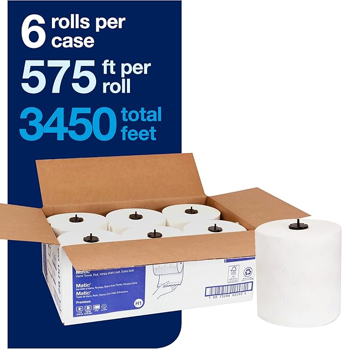 Tork Matic Soft Hand Towel Roll & Mini Jumbo Bath Tissue Roll - Image 3