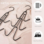 ZEDODIER Purse Organizer for Closet, 3 Pack Rotatable Sturdy Purse Hanger Bag - Image 6