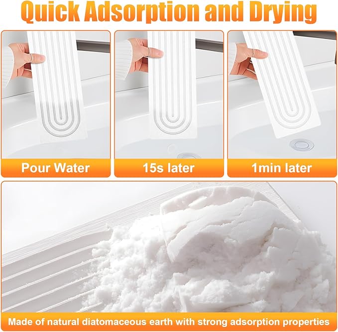 Kitchen Sink Faucet Mat, Super Absorbent Diatomaceous Earth kitchen Sink Mat - Image 4