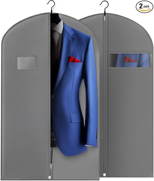 2 Pack 40-inch Suit Bag Garment Bag by Hleelomi