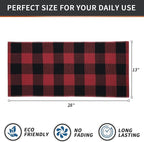Homaxy 100% Cotton Waffle Weave Check Plaid Kitchen Towels, 13 x 28 Inches - Image 5