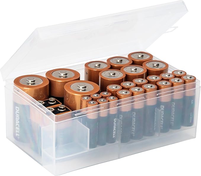 Dial Industries Battery Storage Organizer Case, 12 AAA, 12 AA, 6 C, 4 D by DialIndustries