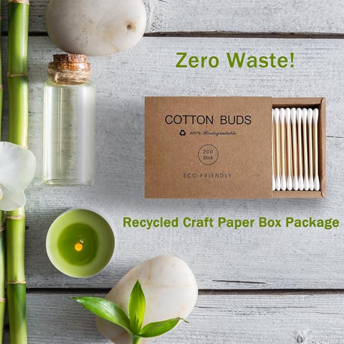 Bamboo Cotton Swabs 400 Count - Image 2