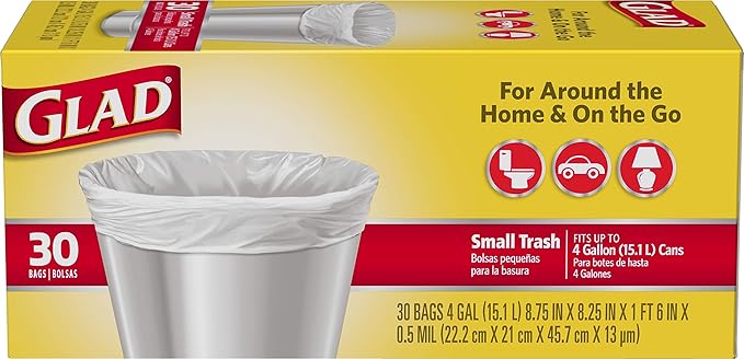 Glad Trash Bags, Small Garbage Bags by GladTrashFoodStorage
