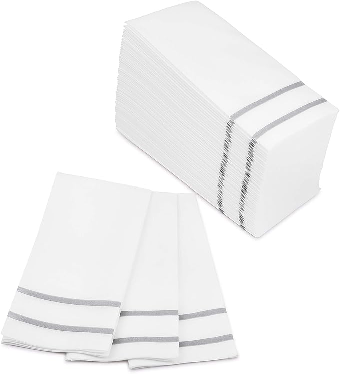 Fete Disposable Hand Towels for Bathroom, Anniversary, and Wedding Napkins for by FETE