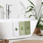 3 Pcs Tropical Palm Leaves Hand Towels - Image 6