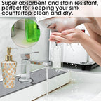 Bimkole 2 PCS Faucet Absorbent Mat, Kitchen Faucet Sink Splash Guard Wraparound - Image 6