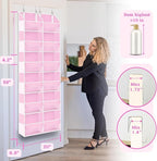 Over The Door Organizer 6 Tiers, Extra Large Behind Door Storage of 12 - Image 3