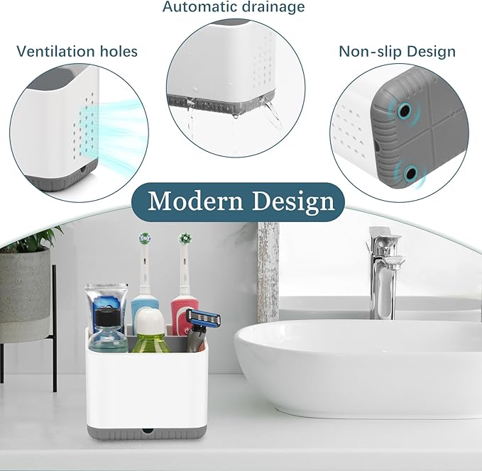 Toothbrush Holders for Bathrooms, Kids Electric Toothbrush and Toothpaste Holder - Image 4