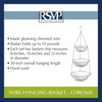 RSVP 30-by-12-Inch 3-Tier Wire Hanging Basket - Image 6