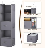 YOUDENOVA Hanging Closet Organizer, 5 Tier Hanging Closet Shelves - Image 4