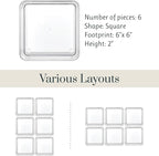 STORi SimpleSort 6-Piece Stackable Clear Drawer Organizer Set | 6" x 6" x 2" - Image 5