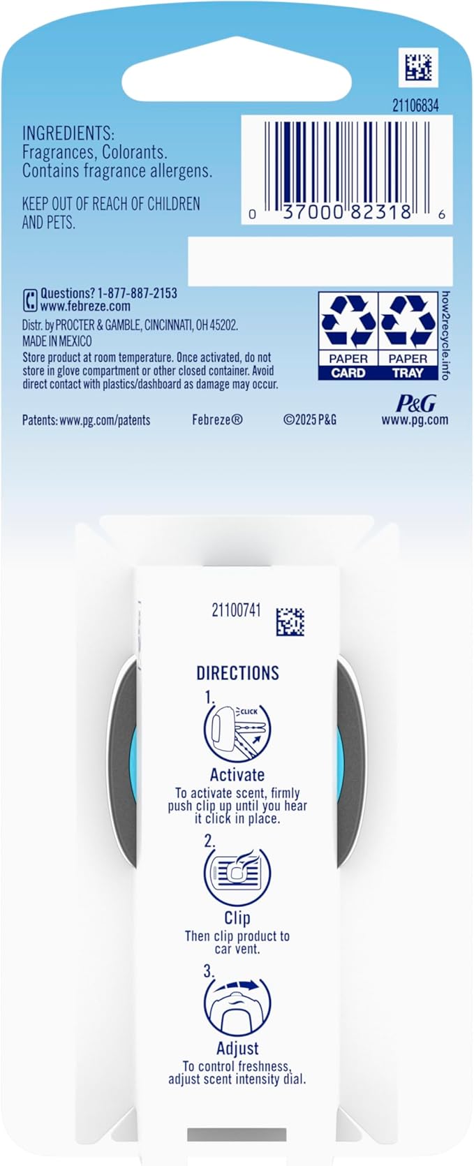 Febreze AUTO Air Freshener, Odor-Fighting Automotive Vent Clip, Midnight Storm - Image 13