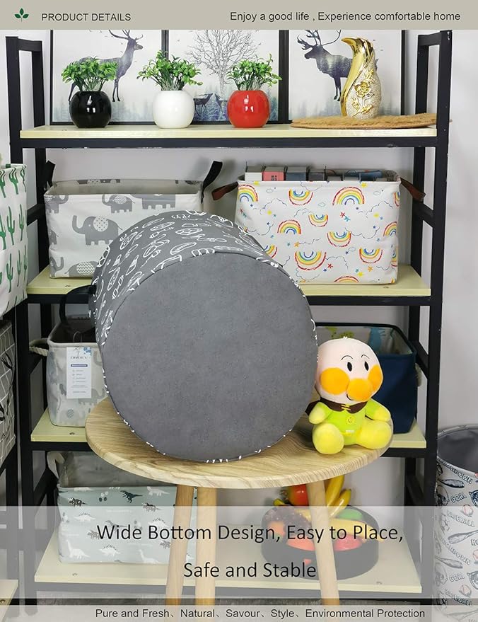 Round Waterproof Laundry Basket、Foldable Storage Basket、Laundry Hampers - Image 4