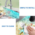 Beach Dish Drying Mat for Kitchen Sink Starfish Coral and Seashell Splash Guard - Image 5