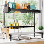 Over The Sink Dish Drying Rack, Expandable 2-Tier Stainless Steel Kitchen by Sakugi