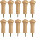 KUMGROT 10pcs Coat Wall Hooks Wood Mushroom Heavy Duty Robe Decorative Wall by KUMGROT
