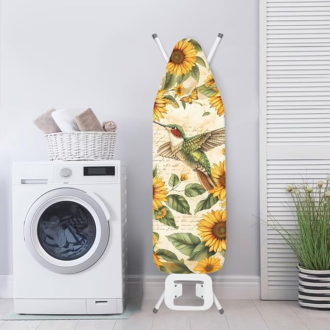 Sunflower Ironing Board Cover, Hummingbird Ironing Board Pad Cover Protector - Image 3