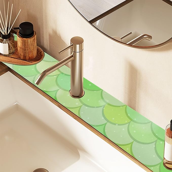 Kitchen Sink Splash Guard 2 PCS 30 Inch Sink Faucet Mat Splash Guard - Image 7