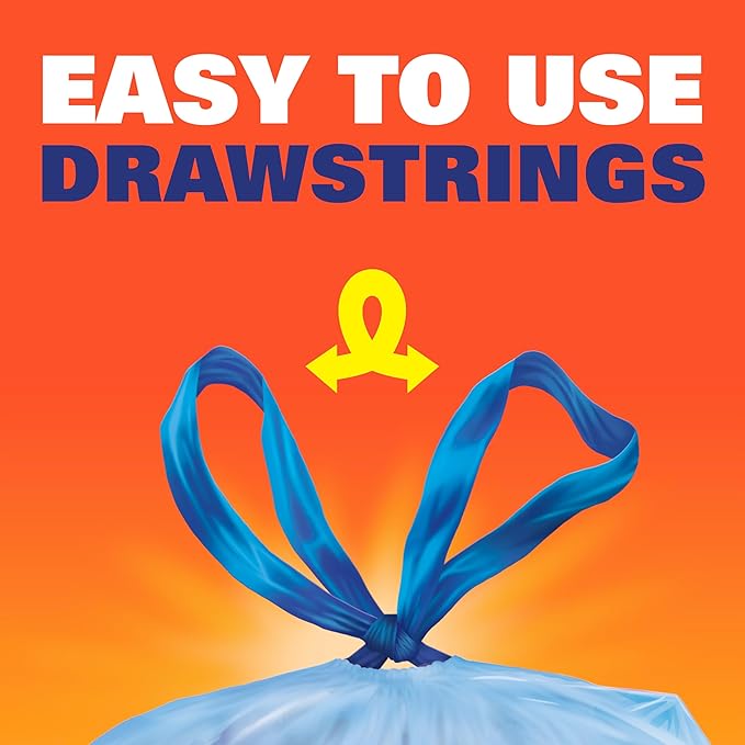 Hefty Blue Trash Bags, 13 Gallon - Image 2