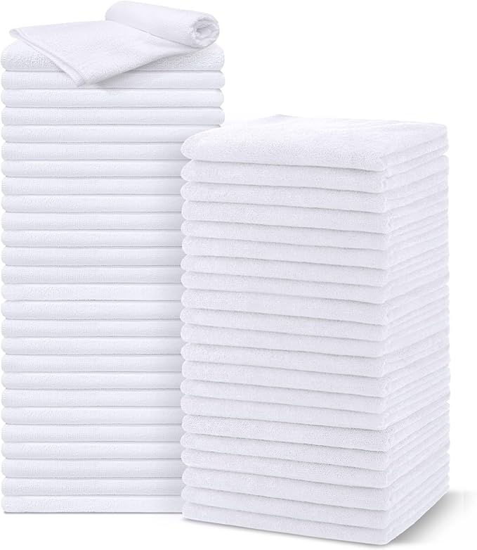 Salon Towels 48 Pack, Super Soft Microfiber Hand Towel, Highly Absorbent by Unimade