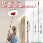 4 Section Spin Mop Replacement Handle - Image 6