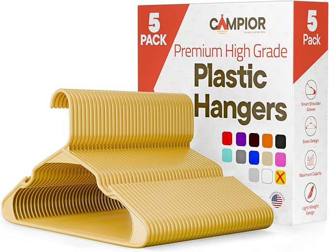 Plastic Clothes Hangers – Heavy Duty Hanger Set, by Campior