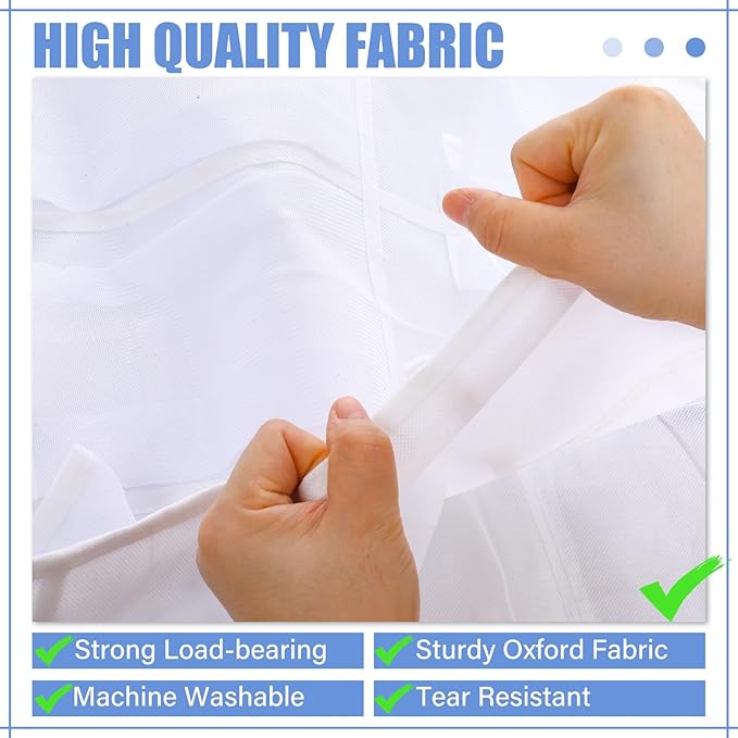 Windyun 40 Over the Door Shoe Organizer Large Breathable Mesh Pocket Clear - Image 6