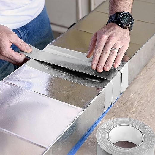 DGSL Aluminum Foil Tape, 4in x167ft Silver Metal High Temperature Heavy Duty - Image 5