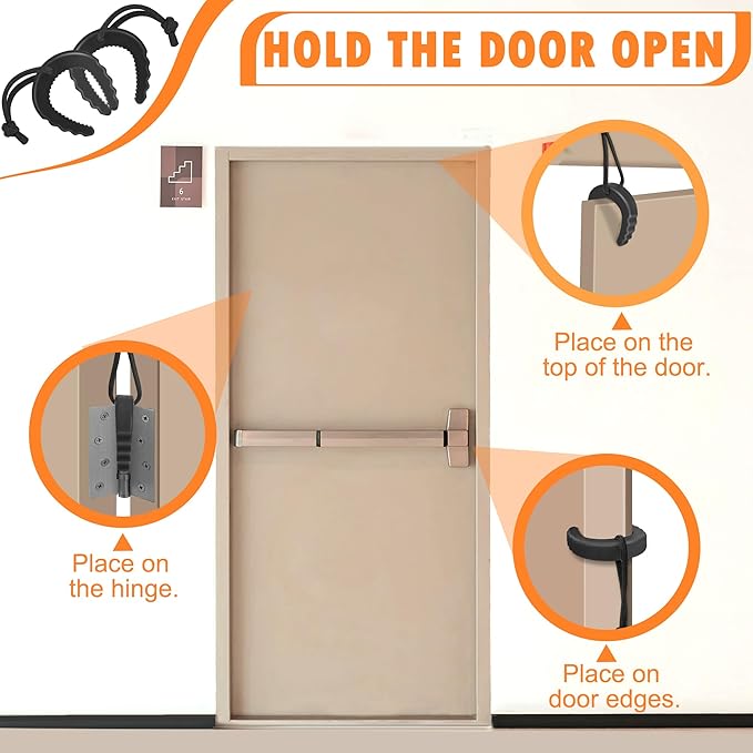 Crosize 4 Pack First Responder Door Stops, Door Jam - Image 4